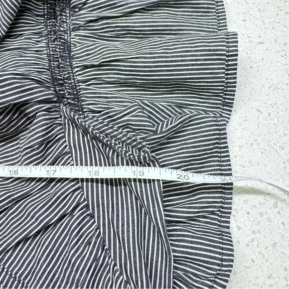 JODIFL Black / White Stripe Ruffled Sleeveless Blouse with sparkle design - Picture 14 of 16